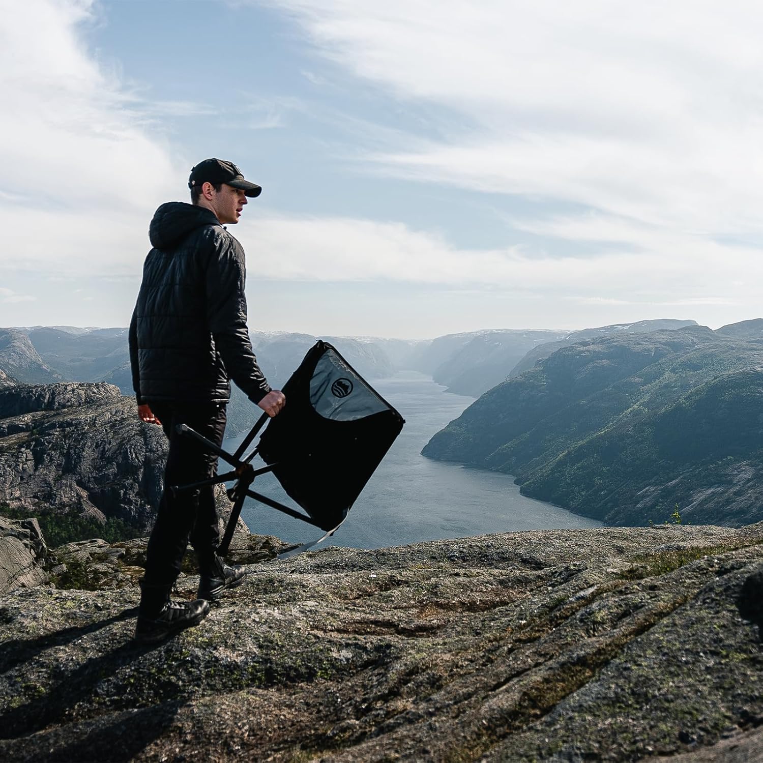 CLIQ Portable Camping Chair - Collapses to Size of Water Bottle - Lightweight Folding Chair for Camping - Outdoor Chair Supports 300 Lbs - Camp Chair Outdoor Adventures, Black - Image 6