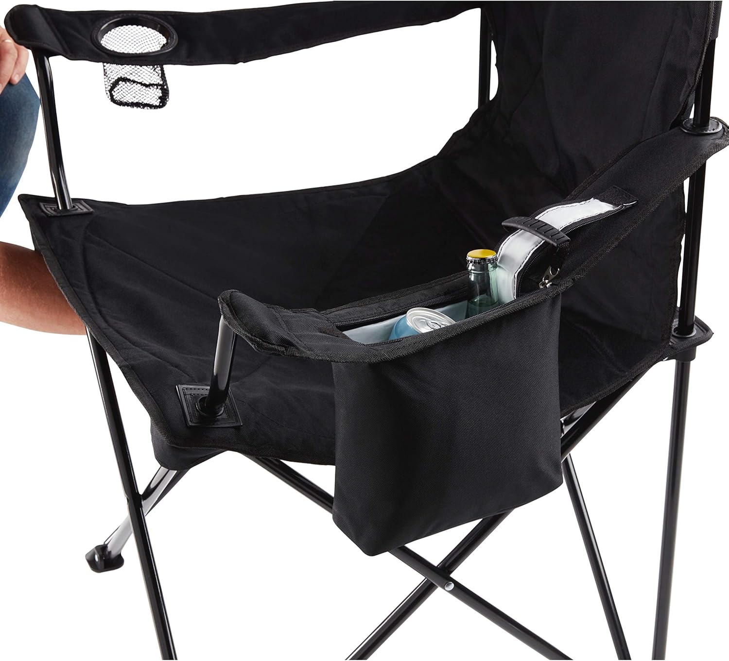 Coleman Portable Camping Chair with 4-Can Cooler, Fully Cushioned Seat and Back with Side Pocket and Cup Holder, Carry Bag Included, Collapsible Chair for Camping, Tailgates, Beach, and Sports - Image 6
