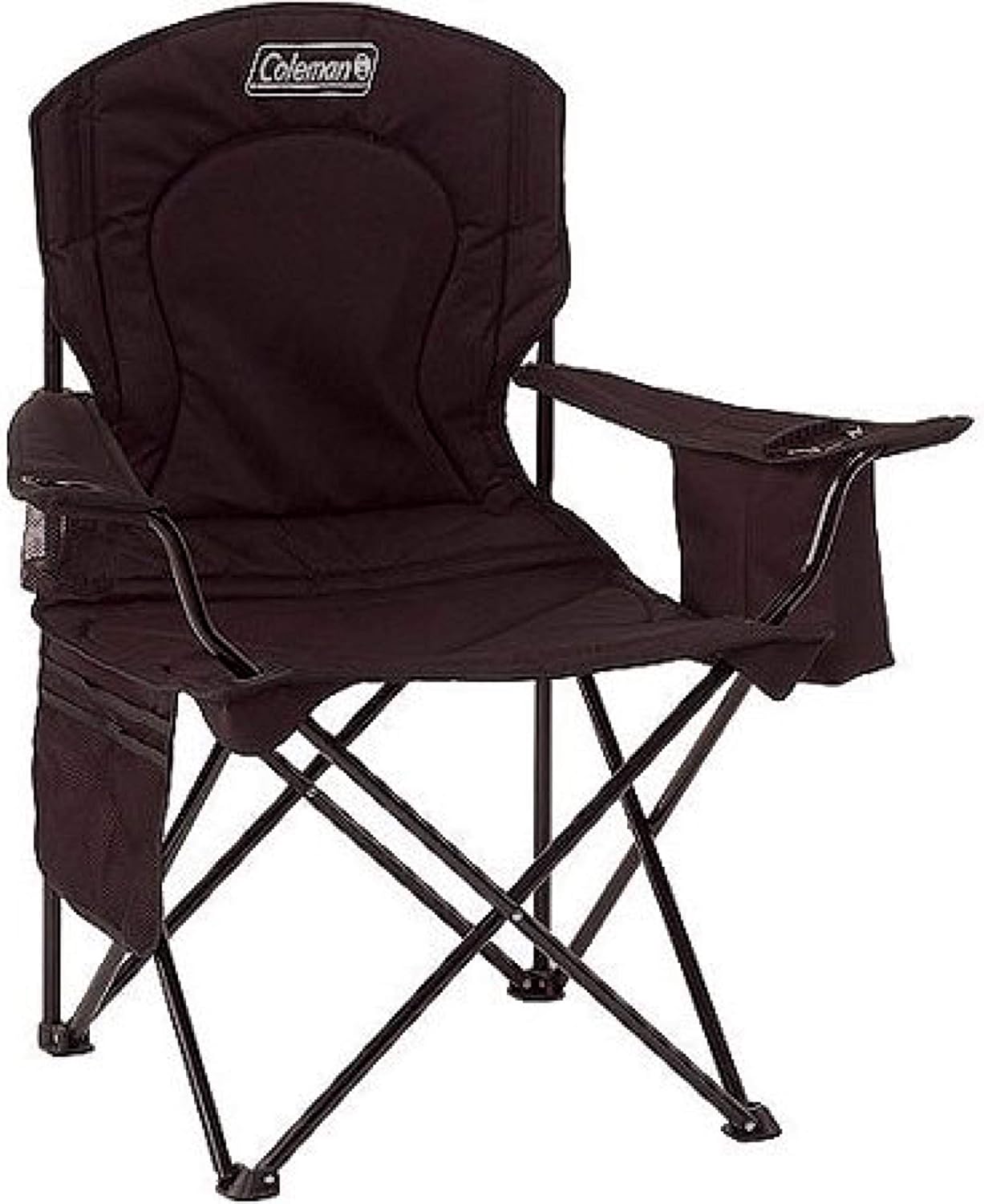 Coleman Portable Camping Chair with 4-Can Cooler, Fully Cushioned Seat and Back with Side Pocket and Cup Holder, Carry Bag Included, Collapsible Chair for Camping, Tailgates, Beach, and Sports - Image 7