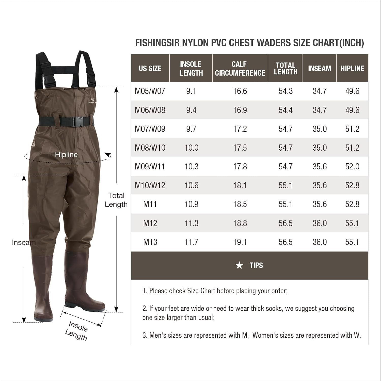 Fishing Waders for Men with Boots Womens Chest Waders 2-Ply Nylon/PVC Waterproof for Hunting with Boot Hanger - Image 3
