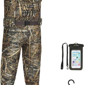 TIDEWE Hunting Waders with Boot Hanger & 600G Insulation, Waterproof Cleated Neoprene Bootfoot Fishing Chest Waders
